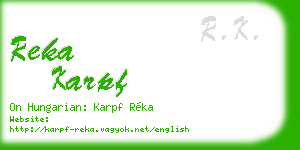 reka karpf business card