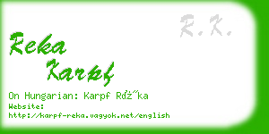 reka karpf business card